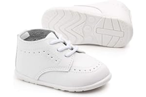 Sonsage Infant Baby Boys Girls Classic PU Leather Wedding Loafers Brogue Toddler Oxford Dress Shoes First Steps Walking Flat Lazy Crib Shoe