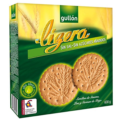 Gullón Ligera Galletas sin Sal y sin Azúcares Añadidos - 600 g