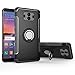 Produktbild Shinyzone Ring Halter Ständer Hülle für Huawei Mate 10 Pro, [Kohlefaser Anti-Rutsch] [Kompatibel mit Magnetischer Autohalterung] Dual Layer TPU + PC Design Schutzhülle für Huawei Mate 10 Pro-Schwarz