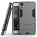 Produktbild SsHhUu HTC Desire 10 Lifestyle Hülle, Stoßsichere Dual Layer Hybrid Tasche Schutzhülle mit Ständer für HTC Desire 10 Lifestyle 2016 (5.5") Gray