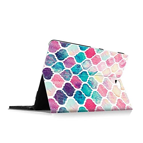Fintie Blade X1 Samsung Galaxy Tab A 10.1 Bluetooth Tastatur Hülle Keyboard Case – Ultradünn leicht SmartShell Ständer Schutzhülle mit magnetisch abnehmbar drahtloser Deutsche Bluetooth Tastatur für Samsung Galaxy Tab A 10,1 Zoll T580N / T585N Tablet (2016 Version), Aquarell kariert - 9