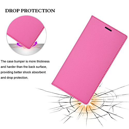 Sony Xperia X Compact Hülle,IVSO Hohe Qualität Advanced Shock Absorption Technology Case Folio Tasche Cover für Sony Xperia X Compact Smartphone 11,7 cm (4,6 Zoll) (Für Sony Xperia X Compact, Rosa) - 5