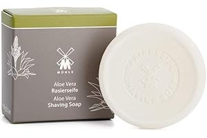 ‎MÜHLE MÜHLE Rasierseife - hochwertige Rasurseife mit Aloe Vera für sensible Haut - vegan, sanft & pflegend - 65g