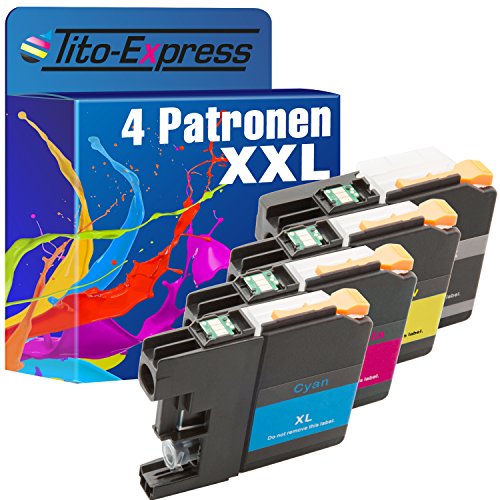 PlatinumSerie® 4 Druckerpatronen XXL kompatibel für Brother LC223 LC225 LC227 MFC-J 480 DW DCP-J 562 DW MFC-J 680 DW MFC-J 880 DW MFC-J 1100 Series MFC-J 1140 W