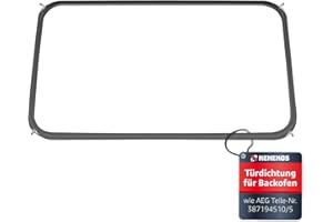 Kenekos - Joint de porte de four 44x33 cm adapté pour AEG Competence, Electrolux 387194510/5 3871945105 387194510 Juno joint de four tout autour 4 crochets pour four four cuisinière