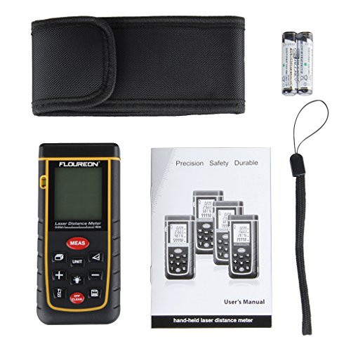 FLOUREON laser Entfernungsmesser Distanzmessgerät distanz messgerät 0,05-40 m Messbereich +/- 2mm Messgenauigkeit digitaler entfernungsmesser Laser Distanzmessgerät - 7