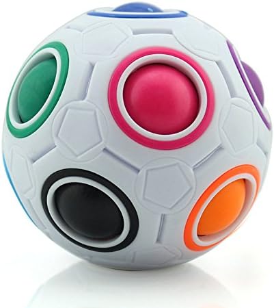 Tmalltide Magic Rainbow Ball Magic Cube Puzzle Football Cube Speed Puzzle Toys for Decompression Autism