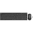 Arteck 2.4G Wireless Keyboard and Mouse Combo Stainless Steel Ultra Slim Full Size Keyboard Keyboard and Ergonomic Mice for Computer Desktop PC Laptop and Windows 10/8/7 Build in Rechargeable Battery
