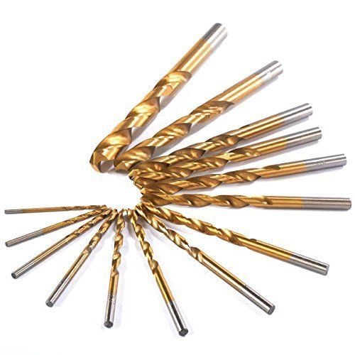 Preisvergleich Produktbild Minkoll Hochgeschwindigkeitsstahlbohrer, Titan überzogenes HSS-Stückchen-gesetztes Werkzeug 1.5-10mm 99pcs / Set