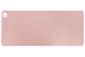 LEKU PADS Alfombrilla Calefactable de Ratón y Teclado LEKU – Mantén Tus Manos Calientes Mientras Trabajas. Alfombrilla calefactora de ratón con función calefacción de 80 x 33cm (Rosa Palo)