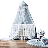 Beschreibungen: Prinzessin Fashion Design: Nette blaue Farbe Kuppel Moskitonetz mit 3 Schichten Spitze Rüsche, ideal für Babybett, Kinderbett.