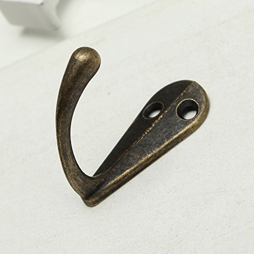 ungfu Mall 4 Vintage-Zink Legierung Mini Bademantel Hat Coat Kleidung Handtuch Single Aufhänger Haken Bad Wand Tür - 3