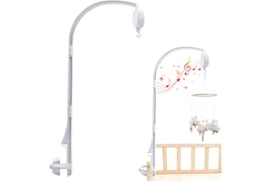 Coriver Support Mobile Bébé, Bras Réglable pour Berceau, Jouet pour Nouveau-né 0-12 Mois