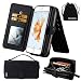 Produktbild iPhone 6s Plus/iPhone 6 Plus Case, DRUnKQUEEn Premium Zipper Wallet Leather Detachable Magnetic Case Purse Clutch with Black Flip Credit Card Holder Cover for iPhone 6Plus iPhone 6sPlus (5.5")