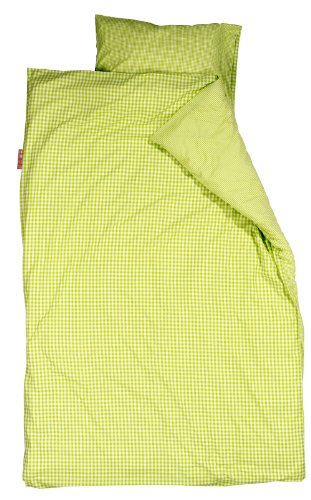 Taftan Checks Small/ Big Duvet Cover Set 100 x 135cm for Cot (Lime)