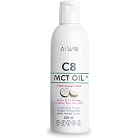AIWO PURE C8 MCT Oil | 100% Caprylic Acid | 3X More Ketones | Medium Chain Triglycerides | Keto Bulletproof Coffee oil…