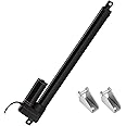 JQDML 350mm 14 Inch Stroke Linear Actuator 12V Heavy Duty 3000N/660lbs IP65 Waterproof Electric Actuator 5mm/s with Mounting Brackets