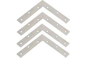 SAYAYO Flachwinkel 90 Grad Flachverbinder Edelstahl Winkelverbinder 150x150 Möbelwinkel Klammern L-form Reparaturplatte Eckwinkel für Plattenverbindung Tabelle Stuhl Bücherregal