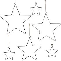 Spetebo Set 3 Stelle Decorative In Metallo Oro 30/40/50 Cm - Perfette Per Finestre E Addobbi Interni