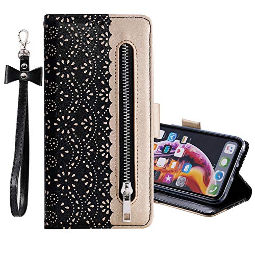 Preisvergleich Produktbild Nadoli für Huawei Y6 2019 Hülle Handyhülle,PU Lederhülle Magnetverschluss Kartenfächern Standfunktion Cover Brieftasche Flip Wallet Cover für Huawei Y6 2019