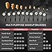 Make up Brushes,LiSmile 10 Pieces Oval Make up Brushes Set (Foundation,Concealer,Eye Shadow,Blending,Eyebrow,Contour,Blusher,Eye Liner,Lip),Professional Cosmetic Tools Soft Toothbrush Style Makeup Brushes Kit with Stunning Giftbox Packaged