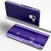 Produktbild Galaxy A8 Plus 2018 Schutzhülle,Galaxy A8 Plus 2018 Spiegel Ledertasche Handyhülle,Galaxy A8 Plus 2018 Hülle Lederhülle,Hpory Elegante Überzug Mirror PU Leder Slim Fit Wallet Tasche Flip Cover Ledertasche Brieftasche im Bookstyle Klapphülle Spiegel Handytasche mit Weiche Silikon mit [Kartenfächer] [Standfunktion] [Magnetverschluß] Kunstleder Schutzhülle Etui Schale für Samsung Galaxy A8 Plus 2018 + 1 x Hpory Stylus-(Lila)
