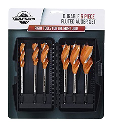 ToolFreak Auger-Holzbohrer Set 6 Teilig 13mm 16mm 20mm 22mm 25mm 32mm Mit KOSTENLOSEM BONUS-GESCHENK
