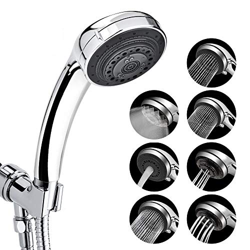 AUSHEN Alcachofa Ducha Alta Presion 7 Modos 2018 Mejorada Versión Mano la Cabeza Alcachofa Ducha Con Manguera Extraíble de Cromo Ducha (Alcachofa Ducha)