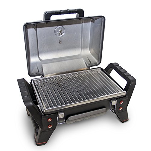 Char-Broil X200 Grill2Go – Tragbarer Gasgrill mit Deckel und Thermometer, Tisch-Gasgrill, Kompaktgasgrill - 2