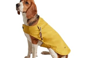 Rosewood x Joules Antique Gold Raincoat for Dogs, Small, Washable, Lightweight, Water-Resistant Dog Coat for Small Dogs