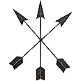 Wall Charmers 15 inch Cast Iron Arrow Wall Decor Set of 3 Native American Metal Arrows - Handmade Farmhouse Decor