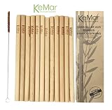 Contenido del envío: 12 pajitas de bambú + 1 cepillo de limpieza de fibras de coco naturales.
