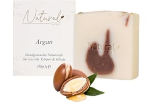 ‎NATURAL CILT Natural Cilt Argan Seife - 100% Naturseife - ohne bedenkliche Inhaltsstoffe - Zertifiziert - Handgemacht - Duschseife für alle Hauttypen - Duschgel - Naturkostmetik