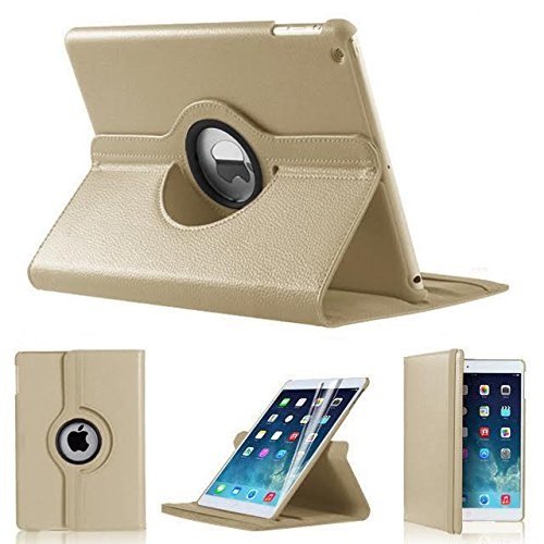 iPad Air Case [Corner Protection] Slim Fit Premium Pu Leather Folio  Case For Apple iPad Air By iPro Accessories (GOLD)