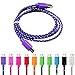 Price comparison product image 3FT/1M TQP-CK Micro USB Charger Cable Nylon Braided USB Charging Cable High Speed Micro Cable for Android Smartphones Samsung, HTC, Motorola, LG, Sony, Google and More (1 Meters, Purple)