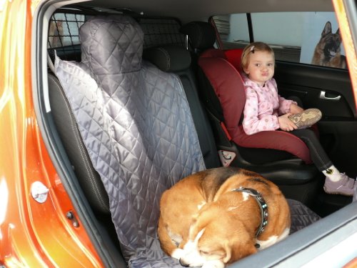 Preisvergleich Produktbild hochwertige Hundedecke mit Reißverschluß Autoschutzdecke Auto Schutzdecke Hunde 140x200cm graphit