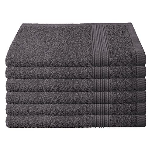 6er Pack / 12er Pack – Gästetücher Set – 6 Gästetücher 30×50 cm – Farbe Anthrazit - 2