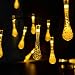 Produktbild Solar Lichterkette, Aohro 30 LEDs Wassertropfen 6.5M Solar String Lights Wasserdicht Dekoratives Licht für Garten, Weihnachten, Outdoor Party, Balkon, Hochzeit, Fest Deko usw(Warmweiß)