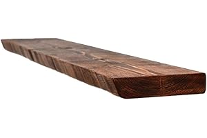 Chill House Waney/Live Edge Estantería Flotante rústica 22 cm x 4.4 cm, Teca, 80cm