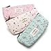 Leegoal Elegant Canvas Pastorable Floral Pen Pencil Pouch with Zipper Closure,Light Blue and Pink