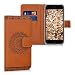 Produktbild kwmobile Wallet Case Kunstlederhülle für > Apple iPhone 6 / 6S < - Cover Flip Tasche in Aztec Blume Design mit Kartenfach und Ständerfunktion in Dunkelbraun