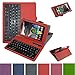 Price comparison product image Lenovo TAB3 A7-10 / Tab 3 Essential Bluetooth Keyboard Case,Mama Mouth Slim Stand PU Leather Cover With Romovable Bluetooth Keyboard For 7" Lenovo Tab3 7 Essential 710F 710I Tablet 2016,Red