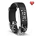 Produktbild Fitness Tracker HR, three-t Activity Tracker Armbanduhr und Herzfrequenz Monitor, wasserdicht Touchscreen Smart Armband für Frauen, Männer, Kinder mit Sleep Monitor, Schrittzähler Kalorienzähler iPhone Androi, Black-115 PLUS