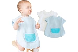 Bugalin Babero con mangas impermeable – Baberos Bebe Guardería - Fáciles de Poner y Quitar - Tela Impermeable, Ideal para Comer y Pintar - Fabricados 100% en España