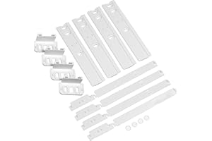 SHUOMAO 4-PACK Integrated Fridge Door Brackets,Integrated Freezer Fridge Door Mounting Universal Sliding Bracket Fixing Kit,Attaching to Integrated Fridge Doors