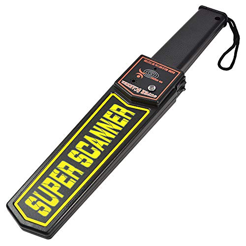 MENGS Hand-Held Meral Detector con alarma de zumbador / vibración LED en busca de armas ofensivas, aeropuertos y fronteras, control de paquetes y cartas