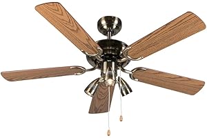 Qazqa - Modern Bronzefarbener Deckenventilator mit beleuchtung mit Holz 110cm 3-Leuchten mit Zugschalter - Mistral I Wohnzimmer I Schlafzimmer - Stahl Rund - LED geeignet GU10