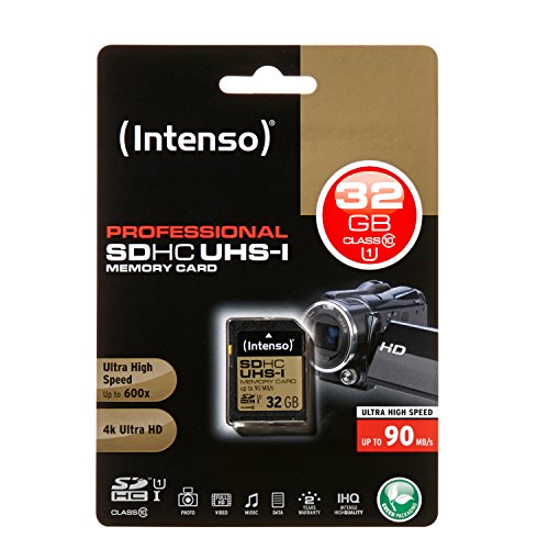 Intenso 3431480 Professional SDHC UHS-I Class 10 32GB Speicherkarte (bis 90Mbps) schwarz - 2