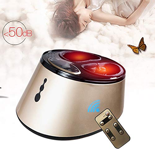 Preisvergleich Produktbild Udxvsdfhd Fußmassagegeräte Intelligentes elektrisches Fußmassagegerät, 5 Arten von Massagemethoden, 3 Geschwindigkeitsanpassung, drahtlose Fernbedienung Fußmassagegerät, Gold Fußwickel