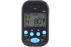 Joyzan M50 Mini Metronomes, LCD Digital Music Metronome Beat Tap Counter Clip On Portable Tempo Adjustable Volume Control Multi Functional Music Accessory for Saxophone Piano Guitar Violin Flute Drum